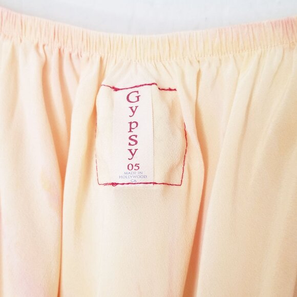 Gypsy 05 100% Silk Flutter Mini Dress Sunset Ombre Fairy Romantic Coquette Beach - Picture 13 of 16